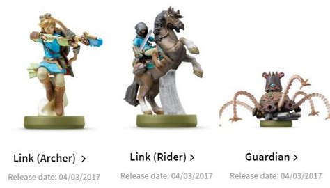 The Legend Of Zelda Breath Of The Wild Filtrada La Fecha De Salida De Sus Amiibo