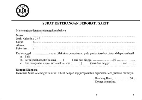 Detail Surat Keterangan Sakit Dari Dokter Koleksi Nomer