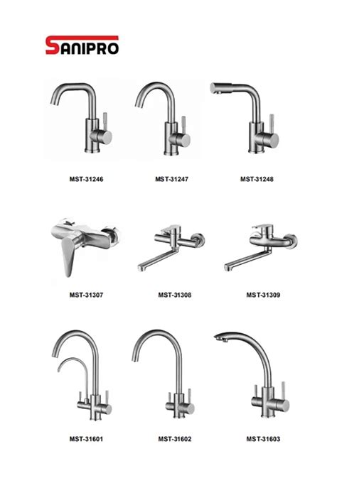 Sanipro Sus Stainless Steel Faucet Hot And Cold Mixer Water Tap