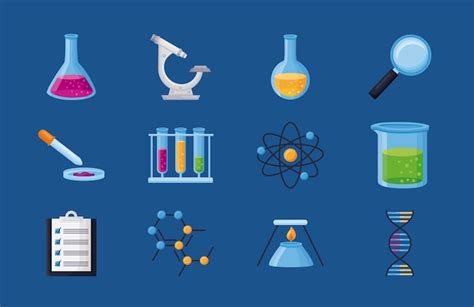 Free Vector Lab Chemistry Icons