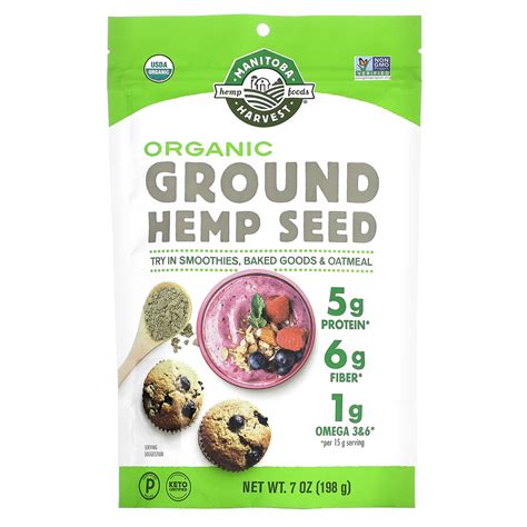 Manitoba Harvest Organic Ground Hemp Seed 7 Oz 198 G