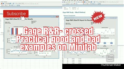 Minitab Tutorial Variable Gage R R Youtube