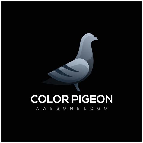 Elegant colorful pigeon logo gradient template 26187773 Vector Art at ...