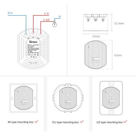 Interruptor Dimmer D Con Control Mhz Y Base Inteligente Sonoff