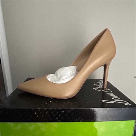 SAM EDELMAN HAZEL CLASSIC NUDE LEATHER PUMPS Gem