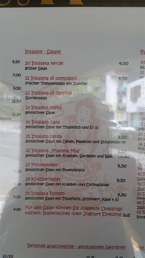 Menu At Ristorante And Pizzeria Mamma Mia Bad Hindelang