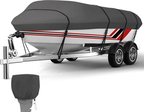 Umbrauto Trailerable Boat Cover With Support Pole 600d Solution Dyed Polyester With Pucoating