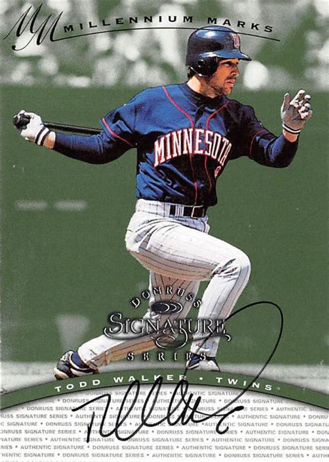 Todd Walker Autographed Baseball Card Minnesota Twins 1997 Donruss