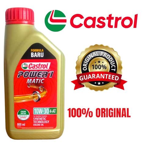 Castrol Power1 Matic 08liter Original Oli Motor Metik 800ml 10w 30 4