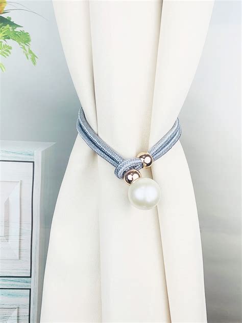 1pc Faux Pearl Decor Curtain Tieback Prendedor De Cortina Decoracao Com Perolas Decoração