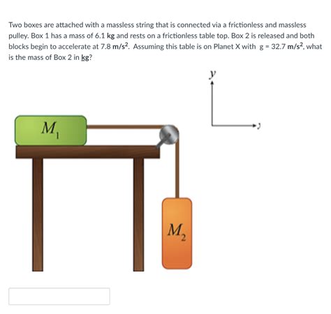 Solved Two Boxes Are Attached With A Massless String That Is Chegg