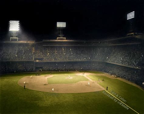 Baseball By BSmile On Twitter Today In 1939 View Of The First Night