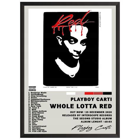 Playboy Carti Whole Lotta Red Plakat Obraz Z Albumem W Ramce Prezent