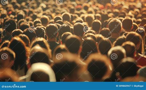 Large Group Of People Standing In A Crowd Stock Image Image Of