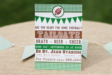 Football Party Invitation Tailgate Tailgate Party Invitation Football Tailgate Invitation DIY or ...