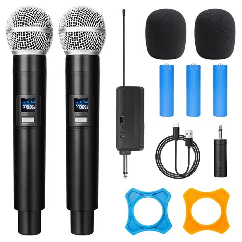 Micr Fono Din Mico De Mano Dual Inal Mbrico Uhf Micr Fono De Karaoke