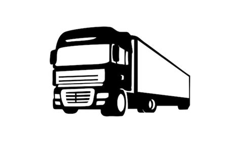 Premium Vector Vector Truck Trailer Illustration For Logo Or Icon