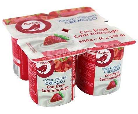 Producto Alcampo Yogur Cremoso Con Fresas 4 X 125 G