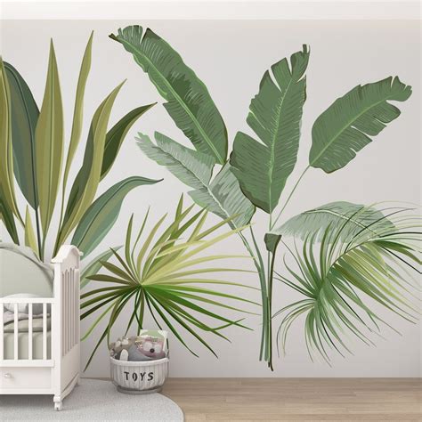 Tropical Leaf Decals Etsy