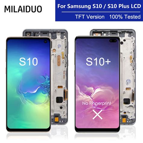 100 Lcd Tft S10 Plus Testado Com Moldura Para Samsung Galaxy S10 G973