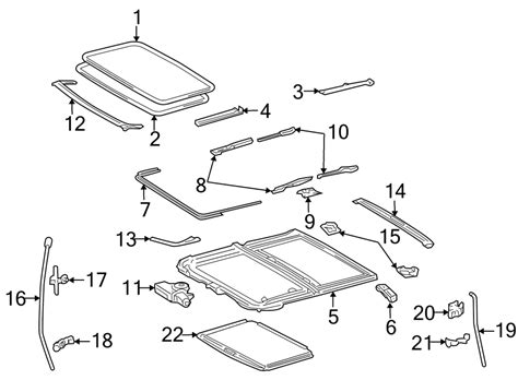 Diagram 2002 04 Usa Built W SUNROOF For Your Toyota Camry