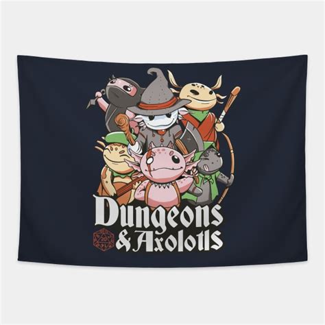 Axolotl army / Dungeons and axolotls - Axolotl - Tapestry | TeePublic