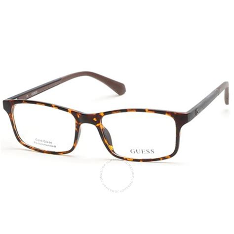 Guess Unisex Tortoise Round Eyeglass Frames Gu187205653 664689712861 Eyeglasses Jomashop