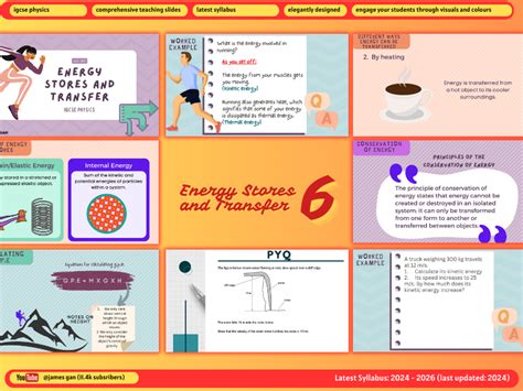 Chapter 625 Igcse Physics Energy Stores And Transfer 2024 2026 Teaching Resources