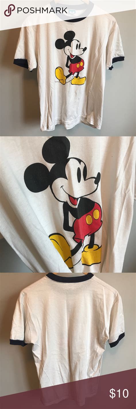 Vintage 80s Mickey Original Ringer Tee By Disney Mickey Mouse Shirts