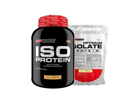 Kit Whey Protein Iso Protein 2 Kg Optimum Isolate Protein 2 Kg Refil Bodybuilders Unissex Em