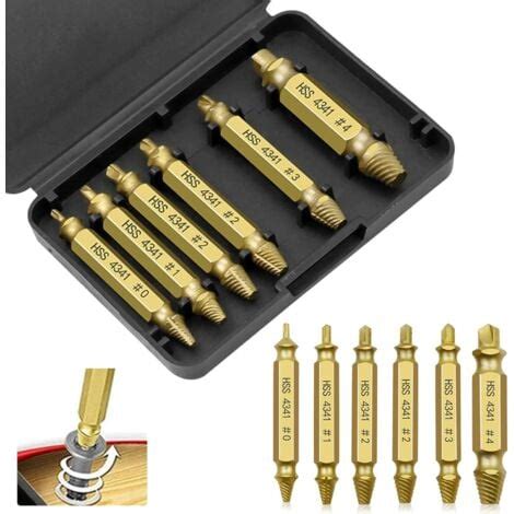 LaBlanc 6pcs Kit Extracteur Vis Endommagé à Tête et Extracteur de