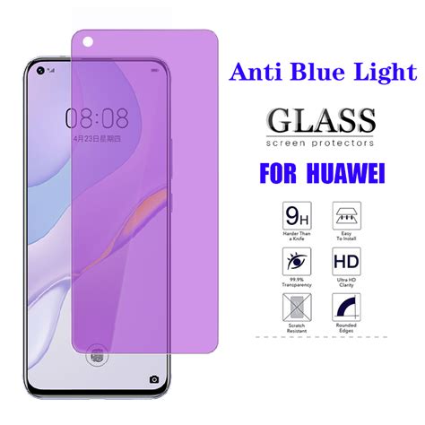 Anti Blue Light Ray Tempered Glass Huawei Nova 11i 11 10 9 Se Y61 Y70 Plus Y90 8i 8 7 5g 7i 5t