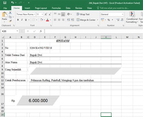 Teman Belajar Membuat Rumus Terbilang Di Kwitansi Dengan Ms Excel