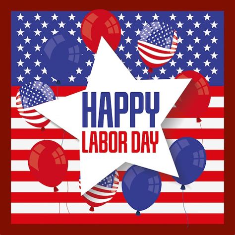 Premium Vector Happy Labor Day Card