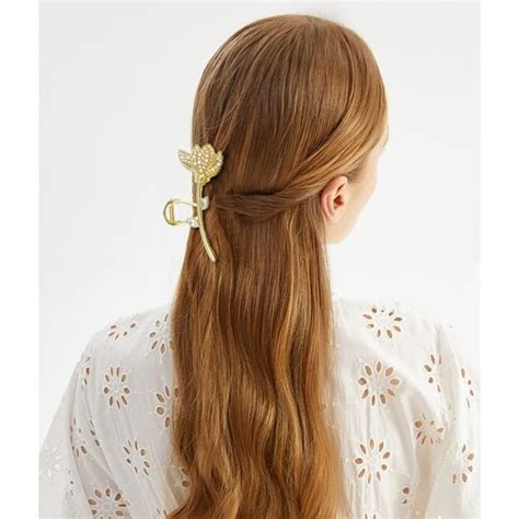 Lot De 3 Pinces À Cheveux En Forme De Fleur En Métal Avec Strass