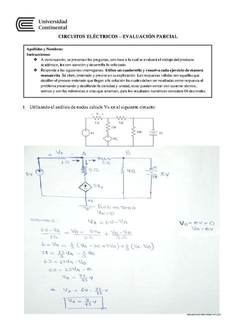 Pa Ccee Reyes De La Cruz Circuitos El Ctricos Evaluaci N