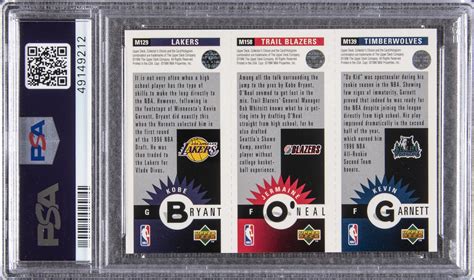 Lot Detail 1996 Upper Deck Collectors Choice K Bryant K Garnett J