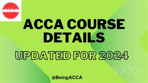 Acca Course Details Updated 2024 Acca Beingacca Youtube