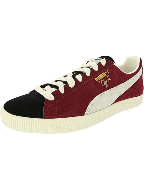 Buy Puma Men S Clyde From The Archive Black Cordovan Whisper White Ankle High Suede Fashion