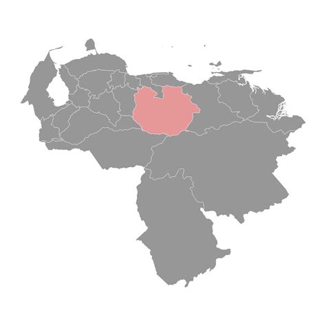 Guarico State Map Administrative Division Of Venezuela