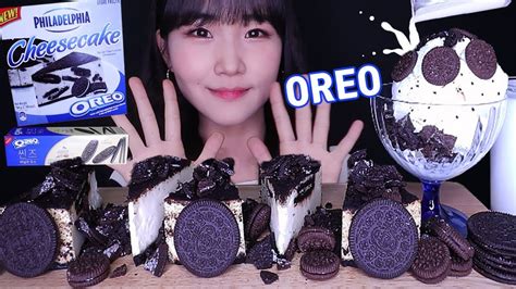 Asmr Oreo Cheese Cake Ice Cream 오레오 치즈케이크 아이스크림 먹방 Dessert Mukbang