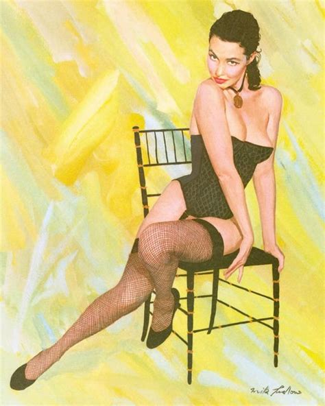 Mike Ludlow October 1957 Esquire Magazine Calendar Illustration