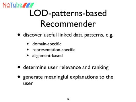NoTube: Recommendations @ Korea Telecom | PPT 