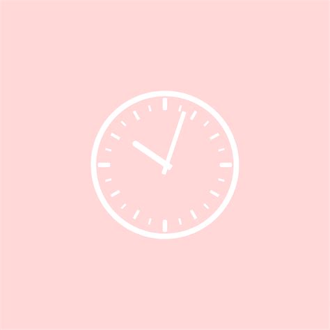 Pink Clock App Icon Aesthetic