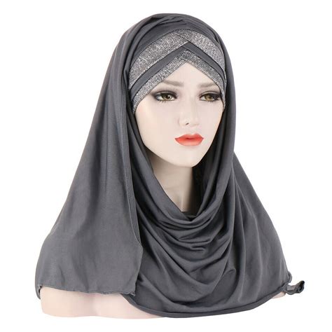 Hijab Instant Women Scarf Amira Shawl Pull On Muslim Turban Prayer