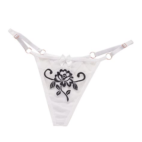 Ytianh Corset Lingerie Embroidered Low Waisted Sexy Transparent