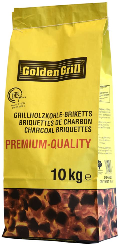 Golden Grill Holzkohle Briketts 10 Kg