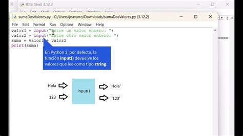Python Operaciones Básicas De Entrada Y Salida Con Valores Numéricos Y Strings Youtube