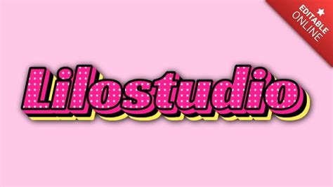 Lilostudio Vintage Retro Pop Art D Generatore Di Effetti Di Testo