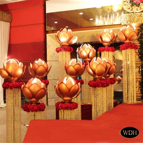 lotus prop wedding decor  stunning mandap setup